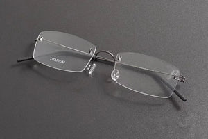 Denmark Style Prescription Rimless Men Glasses Frame Ultralight Titanium Screwless Eyeglasses Women Anti Blue Light Lenses 2120