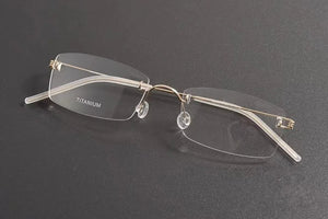 Denmark Style Prescription Rimless Men Glasses Frame Ultralight Titanium Screwless Eyeglasses Women Anti Blue Light Lenses 2120