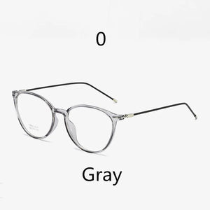 Elbru Ultralight Cat Eye Myopia Glasses Women&Men TR90 Transparent Frame Finished Nearsighted Goggles Diopter -0.5~6.0