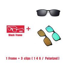 Carica l&#39;immagine nel visualizzatore di Gallery, Eyeglasses Brand designer Polarized Magnet Clip glasses frame men women Myopia Prescription Glasses Optical sunglasses Eyewear