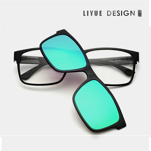 Eyeglasses Brand designer Polarized Magnet Clip glasses frame men women Myopia Prescription Glasses Optical sunglasses Eyewear