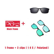 Carica l&#39;immagine nel visualizzatore di Gallery, Eyeglasses Brand designer Polarized Magnet Clip glasses frame men women Myopia Prescription Glasses Optical sunglasses Eyewear