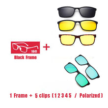 Carica l&#39;immagine nel visualizzatore di Gallery, Eyeglasses Brand designer Polarized Magnet Clip glasses frame men women Myopia Prescription Glasses Optical sunglasses Eyewear