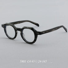 Load image into Gallery viewer, F·DRACON  2024 Plate Glasses Frame Retro Round Men&#39;s Glasses Frame High Quality Optical Prescription Women&#39;s Glasses Frame 5801