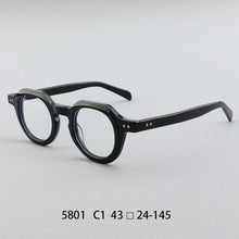 Carica l&#39;immagine nel visualizzatore di Gallery, F·DRACON  2024 Plate Glasses Frame Retro Round Men&#39;s Glasses Frame High Quality Optical Prescription Women&#39;s Glasses Frame 5801