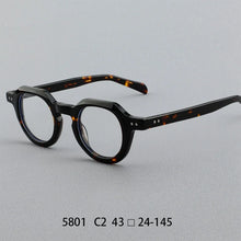 Load image into Gallery viewer, F·DRACON  2024 Plate Glasses Frame Retro Round Men&#39;s Glasses Frame High Quality Optical Prescription Women&#39;s Glasses Frame 5801