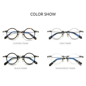 FONEX Acetate Titanium Glasses Frame Men   Retro Round Prescription Eyeglasses Women Optical Spectacles Eyewear F85673