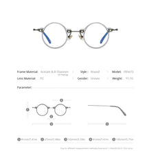 Carica l&#39;immagine nel visualizzatore di Gallery, FONEX Acetate Titanium Glasses Frame Men   Retro Round Prescription Eyeglasses Women Optical Spectacles Eyewear F85673