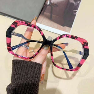 Anti-Blue Light Eyeglasses Cat Eye Glasses Frame Women Optical Computer Eyewear Radiation Protection Oversize Spectacle