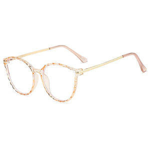 Anti Blue Light Glasses Frames Women Computer Eyewear Popular Cat Eye Glasses Eyeglasses Lady Clear Optical Frame Goggle