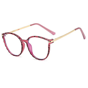 Anti Blue Light Glasses Frames Women Computer Eyewear Popular Cat Eye Glasses Eyeglasses Lady Clear Optical Frame Goggle