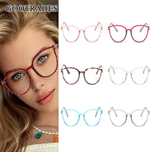 Carica l&#39;immagine nel visualizzatore di Gallery, Anti Blue Light Glasses Frames Women Computer Eyewear Popular Cat Eye Glasses Eyeglasses Lady Clear Optical Frame Goggle