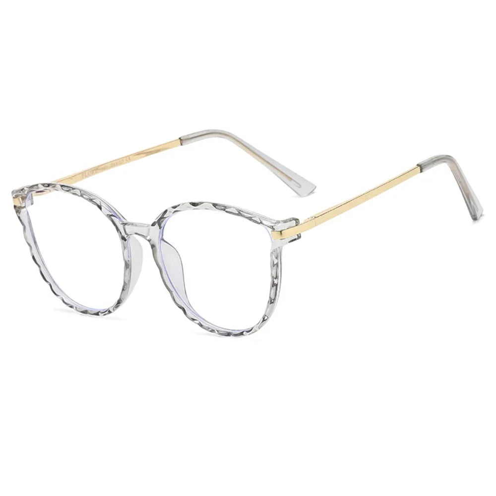 Anti Blue Light Glasses Frames Women Computer Eyewear Popular Cat Eye Glasses Eyeglasses Lady Clear Optical Frame Goggle