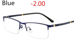 Business Myopia  Titanium Frame HD Resin Finished Myopia Glasses Men Women Optical Shortsighted Eyeglasses-1.00 To -5.00