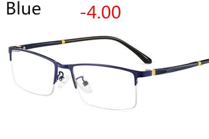 Business Myopia  Titanium Frame HD Resin Finished Myopia Glasses Men Women Optical Shortsighted Eyeglasses-1.00 To -5.00