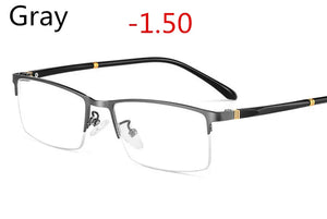 Business Myopia  Titanium Frame HD Resin Finished Myopia Glasses Men Women Optical Shortsighted Eyeglasses-1.00 To -5.00