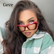 Load image into Gallery viewer, Red Cat Eye Glasses Frame For Women Luxury Brand TR90 Optical Eyewear For Lady Oversized Square Eyeglasses Ladies