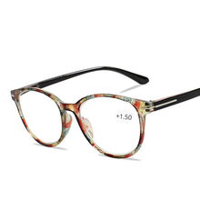 Load image into Gallery viewer, Floral Cat&#39;s Eye Reading Glasses with Diopters Women&#39;s Spectacles Degree Eyeglasse Frame for Sight +1.0 +1.5 2.0 2.5 3.0 3.5 4.0