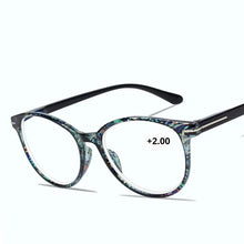 Load image into Gallery viewer, Floral Cat&#39;s Eye Reading Glasses with Diopters Women&#39;s Spectacles Degree Eyeglasse Frame for Sight +1.0 +1.5 2.0 2.5 3.0 3.5 4.0