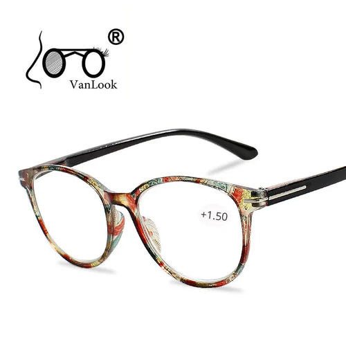 Floral Cat's Eye Reading Glasses with Diopters Women's Spectacles Degree Eyeglasse Frame for Sight +1.0 +1.5 2.0 2.5 3.0 3.5 4.0