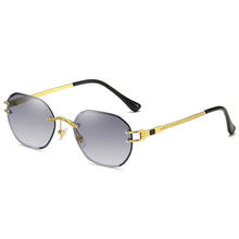 Load image into Gallery viewer, Frameless Polygon Sunglasses Women High Quality Square Metal Gold Male Rimless Sun Glasses for Men 2022 Green Blue Brown UV400