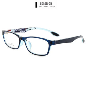 Gmei Optical Donna Rettangolare Urltra-Light TR90 Montatura per occhiali da vista con montatura completa Montature per occhiali miopia da uomo 5 colori M5055