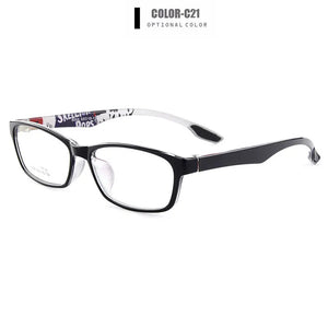 Gmei Optical Donna Rettangolare Urltra-Light TR90 Montatura per occhiali da vista con montatura completa Montature per occhiali miopia da uomo 5 colori M5055