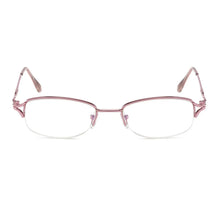 Load image into Gallery viewer, seemfly Anti-blue light Half Frame Women Classic Reading Glasses Elegant Light Pink Far sighted Eyewear For Female +1.0 to +4.0