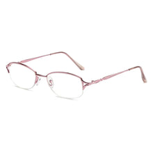 Load image into Gallery viewer, seemfly Anti-blue light Half Frame Women Classic Reading Glasses Elegant Light Pink Far sighted Eyewear For Female +1.0 to +4.0