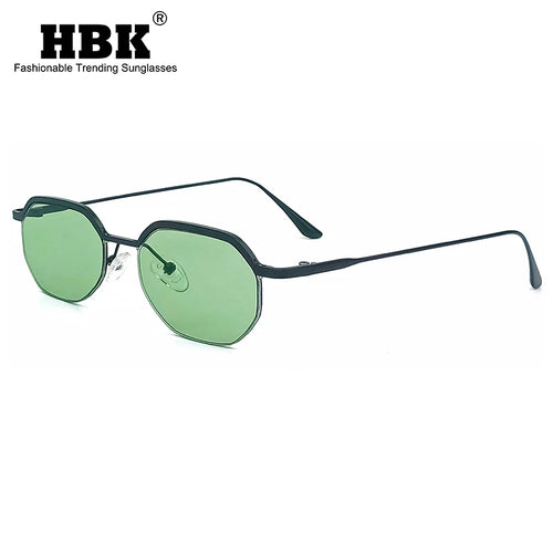 HBK New Retro Small Frame Sunglasses Men Polygonal Lenses Sun Glasses Women Activities Travel Party Eyewear Women Summer Style