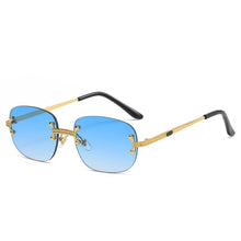 Carica l&#39;immagine nel visualizzatore di Gallery, HBK Rimless Wholesale Sunglasses Women Retro Square Frameless Sun Glasses Male In Bulk Vendor Sun Glasses For Men Fashion