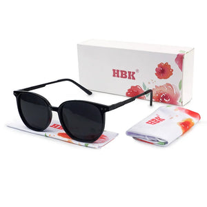 HBK TR Round Frame Polarized Sunglasses Women Vintage Male Eyewear Uv400 Summer Style Travel Driving Oculos De Sol Gafas