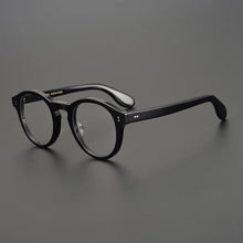 Load image into Gallery viewer, Handmade Classical Round Acetate Eyeglasses Frames Men Fashionable  Glasses Women Matte Black High Quality Eyewear