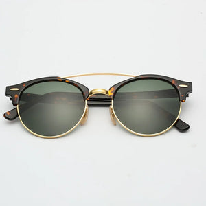 Hot Round Acetate Tortoise Frame Men Sunglasses Lunettes Soleil Femme UV400 Women Sun Glasses Mirror Brown Glass Lenses