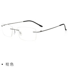 Load image into Gallery viewer, KDX8161 Anti-blue light trend ultra-light beta titanium rimless glasses frame, square optical myopia frame men&#39;s model