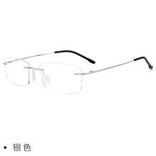 Load image into Gallery viewer, KDX8161 Anti-blue light trend ultra-light beta titanium rimless glasses frame, square optical myopia frame men&#39;s model