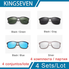 Load image into Gallery viewer, KINGSEVEN 4PCS Favorable Price Sunglasses Men Polarized Protection Aluminum Frame Oculos De Sol  Travel Outdoor Sports