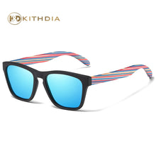 Load image into Gallery viewer, Kithdia Brand 100% Natural Wooden Temples With Black Frame Sunglasses Women Man Polarized Steampunk Sun Glasses   OEM