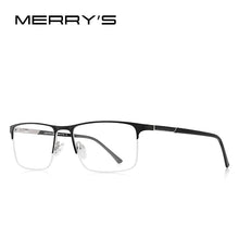 Carica l&#39;immagine nel visualizzatore di Gallery, MERRYS DESIGN Men Alloy Glasses Frame Men Square Half Optical Ultralight Myopia Hyperopia Prescription Eyeglasses S2102