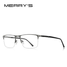 Carica l&#39;immagine nel visualizzatore di Gallery, MERRYS DESIGN Men Alloy Glasses Frame Men Square Half Optical Ultralight Myopia Hyperopia Prescription Eyeglasses S2102