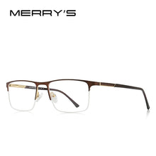 Carica l&#39;immagine nel visualizzatore di Gallery, MERRYS DESIGN Men Alloy Glasses Frame Men Square Half Optical Ultralight Myopia Hyperopia Prescription Eyeglasses S2102