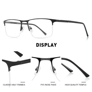 MERRYS DESIGN Men Alloy Glasses Frame Men Square Half Optical Ultralight Myopia Hyperopia Prescription Eyeglasses S2102