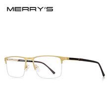 Carica l&#39;immagine nel visualizzatore di Gallery, MERRYS DESIGN Men Alloy Glasses Frame Men Square Half Optical Ultralight Myopia Hyperopia Prescription Eyeglasses S2102