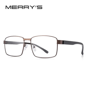 MERRYS DESIGN Uomo Business style Occhiali quadrati Telaio Miopia maschile Occhiali da vista TR90 Telaio Gambe in lega di titanio S2105