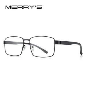 MERRYS DESIGN Uomo Business style Occhiali quadrati Telaio Miopia maschile Occhiali da vista TR90 Telaio Gambe in lega di titanio S2105