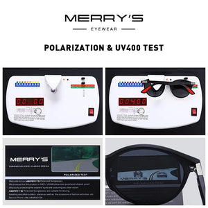 MERRYS DESIGN Men Women Classic Retro Rivet Polarized Sunglasses TR90 Legs Lighter Design Oval Frame UV400 Protection S8126