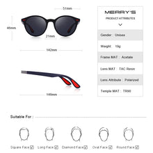 Load image into Gallery viewer, MERRYS DESIGN Men Women Classic Retro Rivet Polarized Sunglasses TR90 Legs Lighter Design Oval Frame UV400 Protection S8126