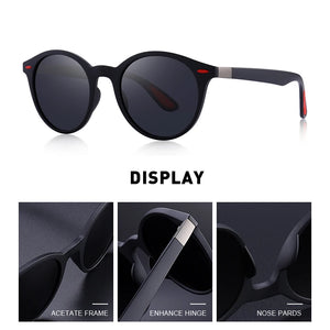 MERRYS DESIGN Men Women Classic Retro Rivet Polarized Sunglasses TR90 Legs Lighter Design Oval Frame UV400 Protection S8126