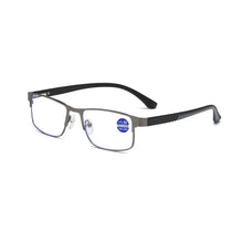 Load image into Gallery viewer, Men Reading Glasses Anti Blue Ray Women Business Spring Hinge Half Frame Stainless Steel Spectacle 1 2.5 3 4