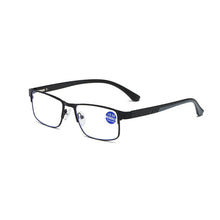 Carica l&#39;immagine nel visualizzatore di Gallery, Men Reading Glasses Anti Blue Ray Women Business Spring Hinge Half Frame Stainless Steel Spectacle 1 2.5 3 4